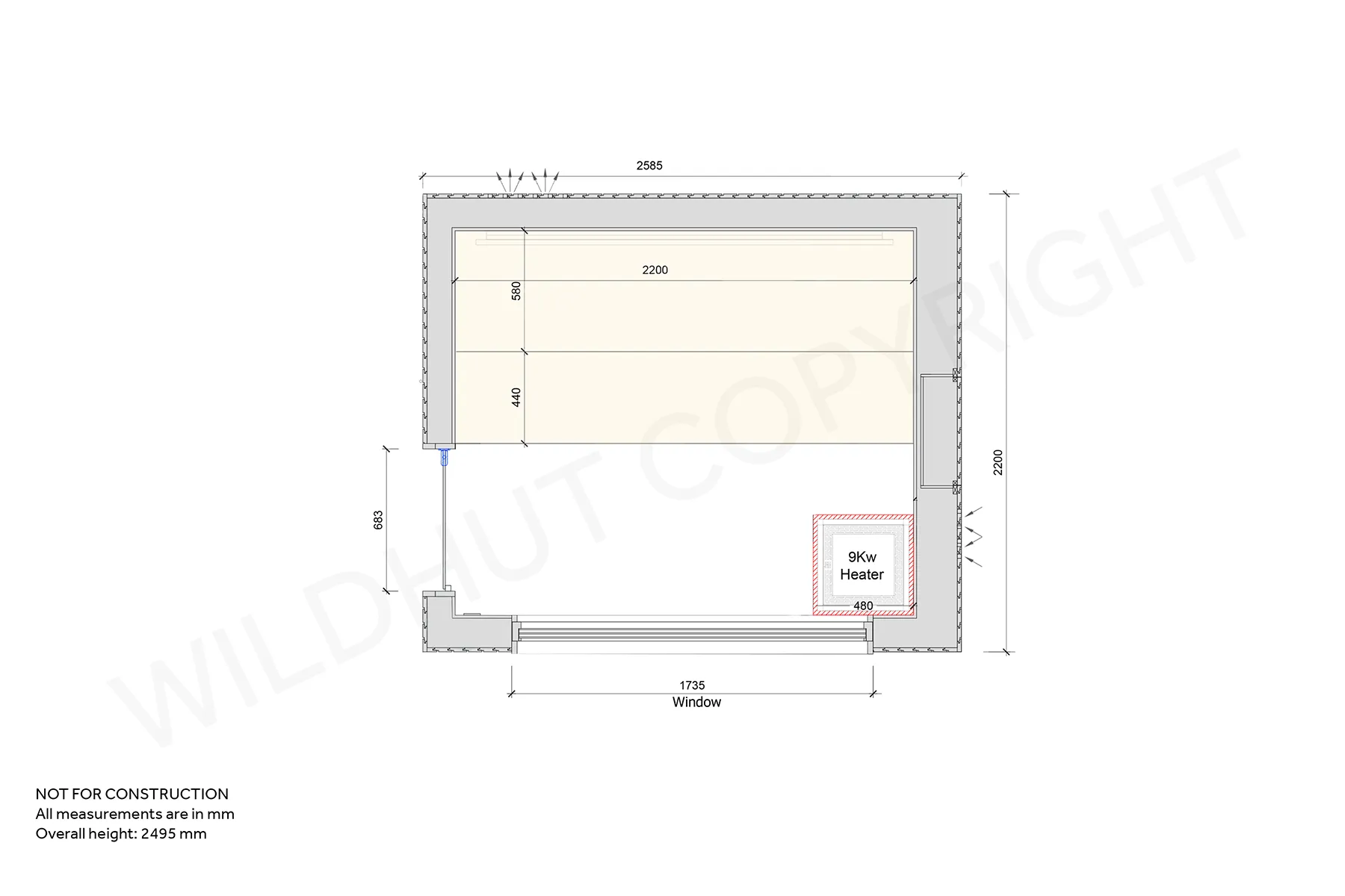 Tuli luxury small outdoor sauna