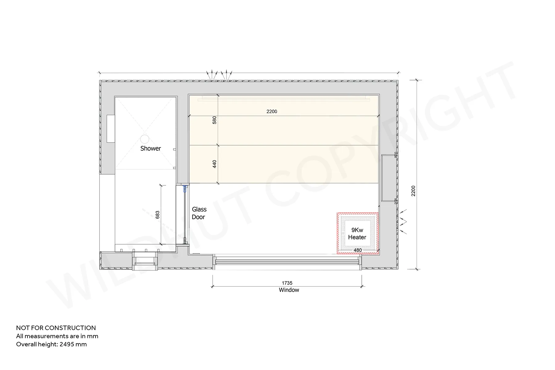 Tuli luxury small outdoor sauna