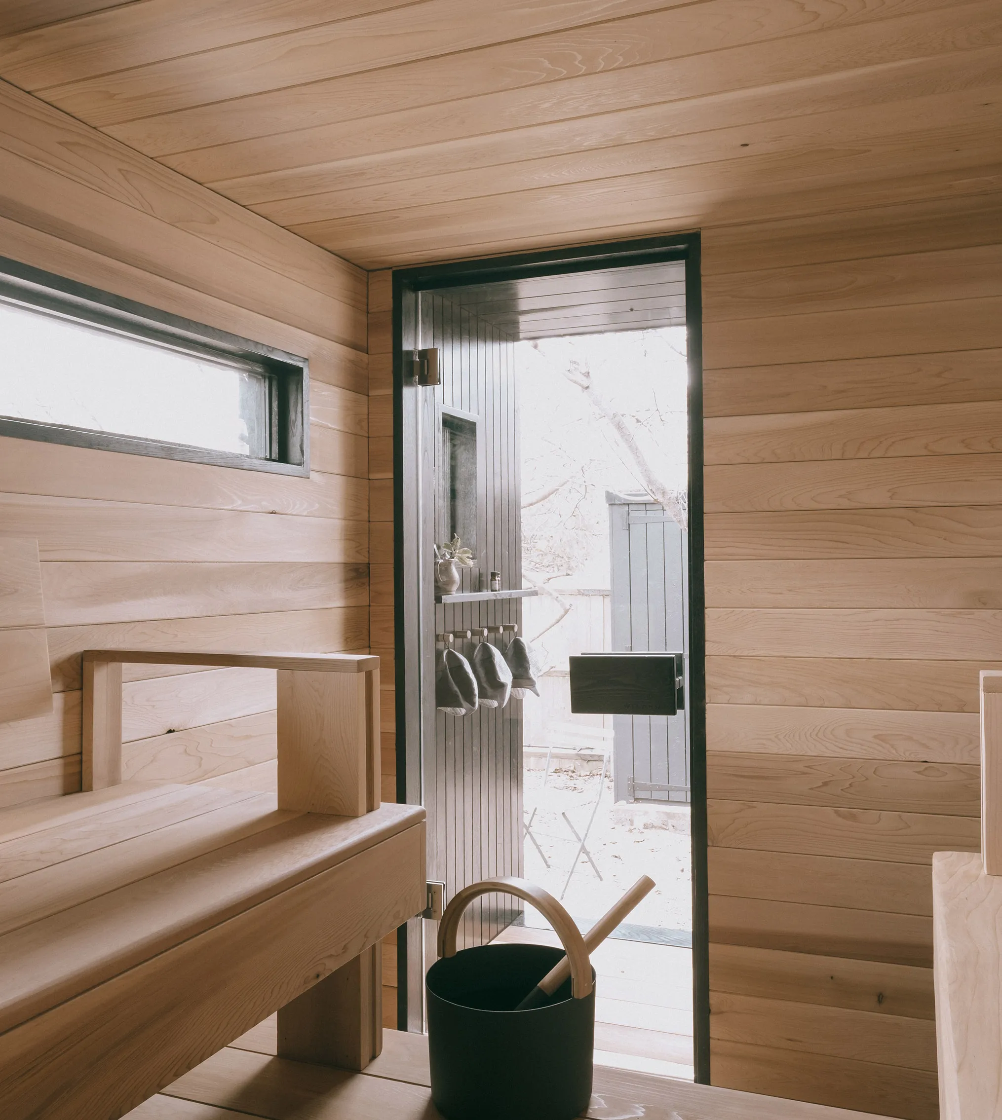 wildhut sauna built withcedar wood